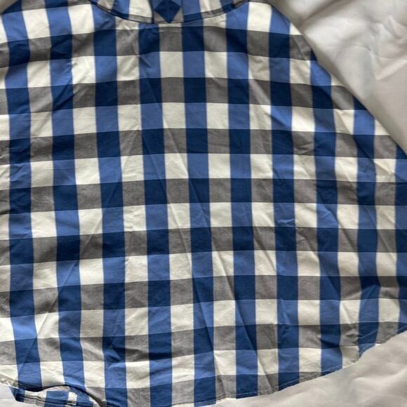 GUESS Blue Gingham Halter Dress Size 2 Fit & Flare Checkered Dress - Picture 9 of 10
